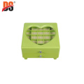 DS Heart Shaped Glass Window Green Makeup Storage Drawer Cabinet